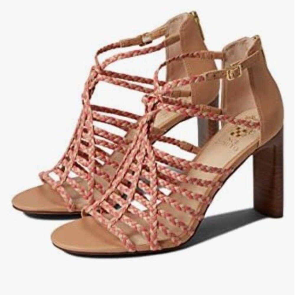 Vince Camuto Women's Ariah Braided Strappy Heeled Sandals Size 9